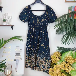Lost + Wander Field of Deams Midi Dress Black Multi Floral thumbnail 2