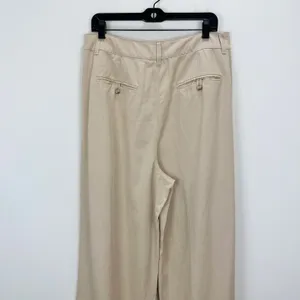 Madewell The Harlow Wide Leg Pant Linen Twill Harvest Moon Beige US 12 NWT thumbnail 12