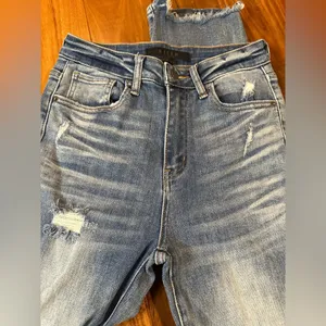 Risen Distressed Straight Leg Jeans thumbnail 2