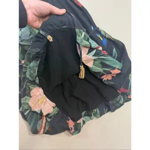 Farm Rio Midnight Macaw Fiesta Black Mini Dress with straps Medium thumbnail 4