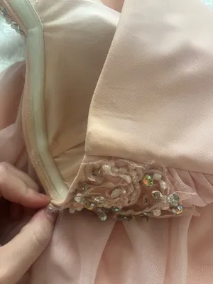 Strapless Pink Beaded Dress thumbnail 5