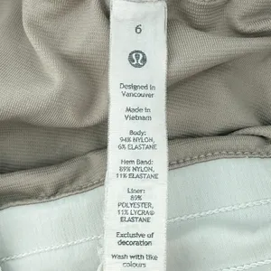 Lululemon Hotty Hot Short Long 4" White‎ Women 6 Lined Run Activewear W7ATJT thumbnail 5