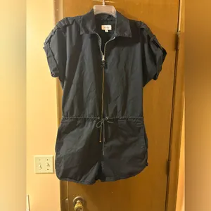 Pistola Meg Zip-Up Romper in Black thumbnail 3