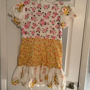 Altar’d State Abby Floral Patchwork V-Neck Dress thumbnail 3