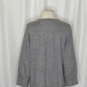 AQUA Silk Cashmere Cardigan Sweater Snap Front 3/4 Sleeve Knitwear Large thumbnail 9
