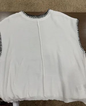 White Sheen sweater top thumbnail 1