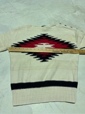 Ralph Lauren jeans co Cream Aztec Pattern Knit Sweater medium thumbnail 7