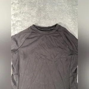 Lululemon its rulu ribbed Black Long Sleeve Women's Top small thumbnail 5