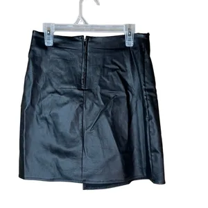 Altard State Black‎ Faux Leather Belted Skirt Womens Small thumbnail 3