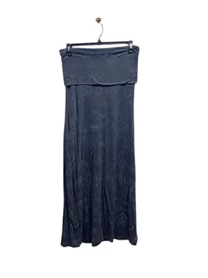 Billabong Dreamscaper Maxi Skirt Gray Size M Bohemian Beach Coastal Vacation Cut thumbnail 2