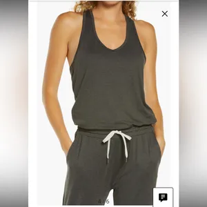 Vuori Lux Sleeveless Jumpsuit In Charcoal Heather Size S Athleisure Activewear thumbnail 3
