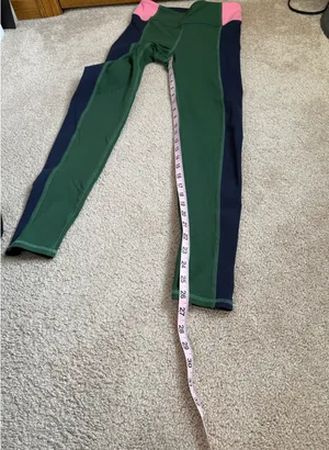 Boden Jessica Active Dark Green Color Block High Waist Leggings. Size 6 thumbnail 5