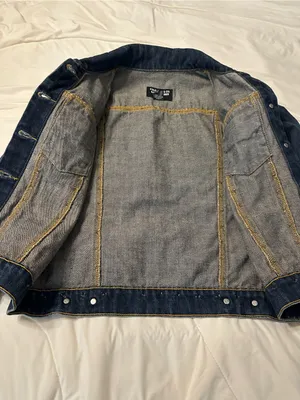 Polo Jeans Co. by Ralph Lauren Dark Blue Vintage Studded Denim Jacket - Size M thumbnail 7