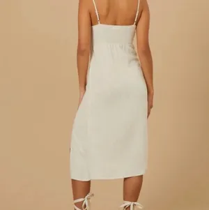 Altar’d State Sadie Ivory Linen Midi Dress Size Small thumbnail 8