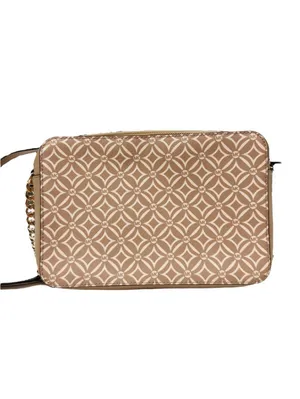 (RB) $198 RARE Michael Kors Jet Set Large EW Crossbody Bag Camel w/Gold Hardware thumbnail 2