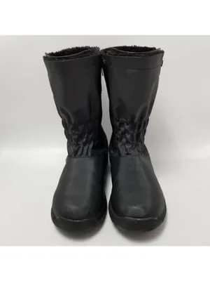 Angel Steps Womens Double Zip Boots Black Round Toe Side Faux Fur Lined Size 10M thumbnail 5