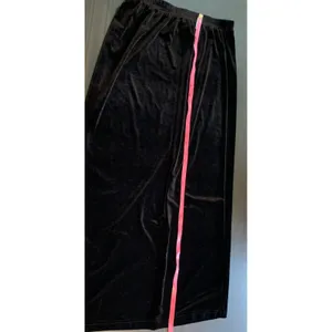 Hot Cotton Marc Ware Womens Velvet Maxi Skirt Black Elastic Waist Large USA Made thumbnail 8