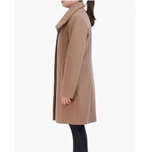Cole Haan Signature Wide Lapel Wool Blend Coat,‎ Size 12 Camel Classic Chic NWT thumbnail 5