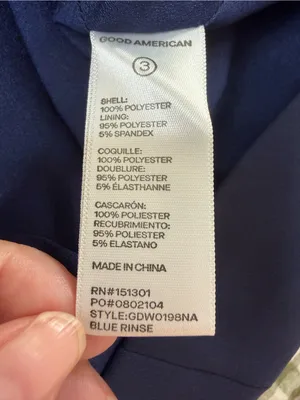 New Good American Luxe Suiting Sleeveless Blazer Dress Navy Blue Rinse Size 3 L thumbnail 13