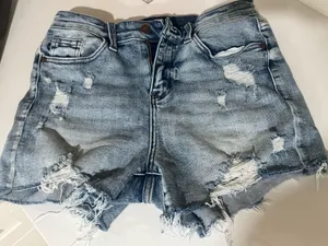 Jusy Blues Distressed Jean Shorts thumbnail 1