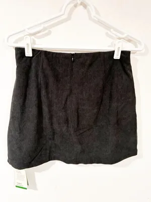 Halara High Waisted 2-in-1 A Line Mini Corduroy Skirt Black Size Medium NEW thumbnail 5
