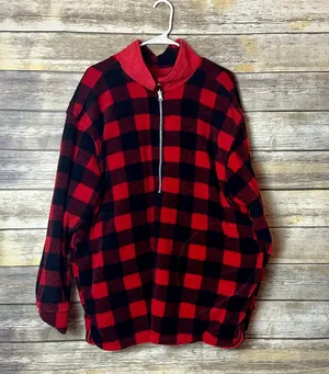 Vintage Unlimited Fleece 1/2 Zip Reversible Sweater Size L thumbnail 1