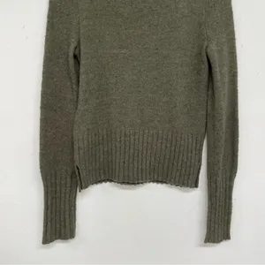 Madewell Olive Green Wool Rolled Mock Neck Pullover Sweater Womens XXS Winter thumbnail 9