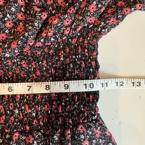 Code Mode Floral Smocked Long Sleeve Midi Dress Black Red Boho Cottagecore Sz M thumbnail 10