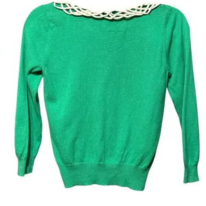 Anthropologie Field Flower Shamrock Green Cashmere/Cotton Blend Cardigan Sz‎ S thumbnail 2