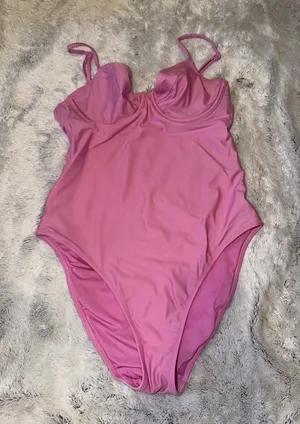 aerie Pink Underwire One-Piece Swimsuit thumbnail 1