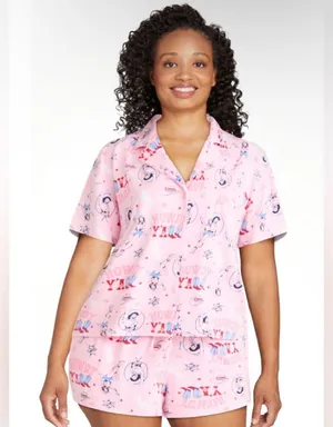 CELEBRATE Patriotic Womens Shorts PJ Set Size 2X 18W-20W Cowgirl Theme New thumbnail 3
