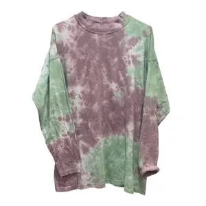 We The Free Free People Be Free‎ Tie Dye Tee Sz S Purple Green Mock Neck Tie-dye thumbnail 3