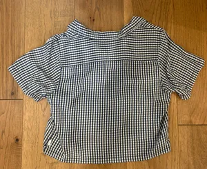 Roark Gingham Bless Up Cropped Button Up Shirt  thumbnail 2