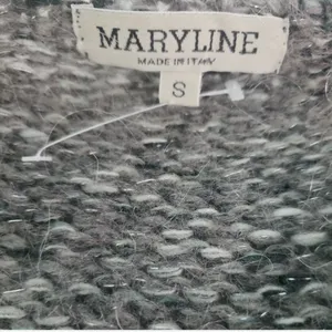 Maryline mohair wool cardigan sweater made in Italy metallic threading oversized thumbnail 7