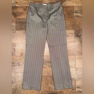 Le Suit New With Tags Women’s Latte Tan Pinstripe Blazer and Pants Suit Set thumbnail 6