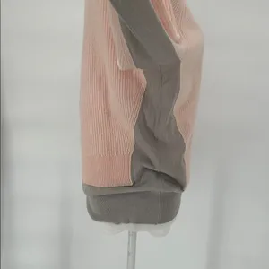 Marc by Marc Jacobs Cashmere Colorblock Sweater Pink Gray Silk Hem M thumbnail 7