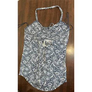 Free People Hula Tank Top Floral Blue Size Large thumbnail 6