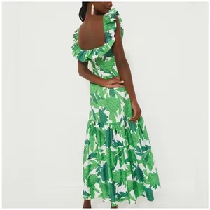 NEW Tuckernuck Hyacinth House Green Dandelion Floral Giselle Dress Size XS thumbnail 2