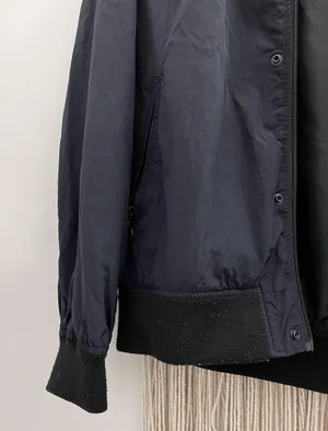 Navy Blue Bomber Jacket thumbnail 8