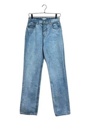Avec Les Filles Light Wash High Waist Straight Leg Button Fly Jeans Size 27 thumbnail 3