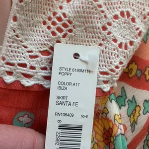 Antonio Melani Santa Fe Poppy Ibiza Silk Skirt Sz 10 NWT thumbnail 14