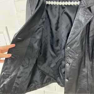 Wilson’s Leather 100% Leather Black Blazer Jacket Size M thumbnail 6