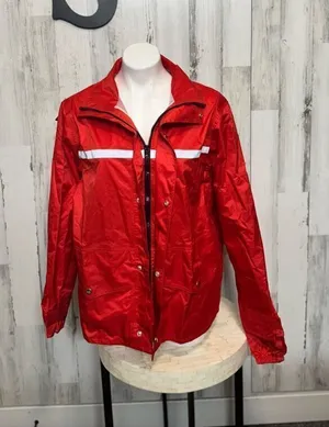 Red rain jacket size small thumbnail 1