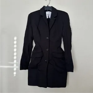 House of cb XS Tall Amia Black Blazer Mini‎ dress black thumbnail 6