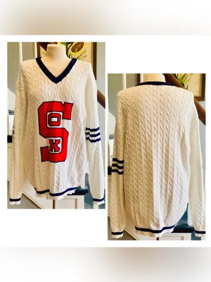 Chicago White Sox Cable Knit Varsity Sweater thumbnail 2