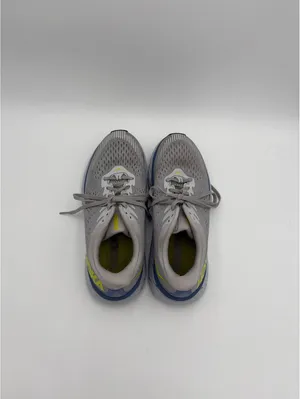 Hoka Clifton 7 $180 Woman’s 9 One One Gray Running Shoes with Yellow Logo thumbnail 5
