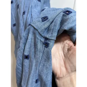 Hunter Bell Alex Denim Wide Leg Crop Jumpsuit Tie Straps With Side Zip‎ Size 0 thumbnail 10