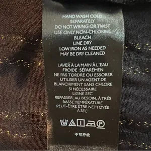 Anthropologie Black and Gold Tunic Top thumbnail 7