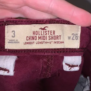 Hollister chino midi short longest length 4” inseam burgundy Summer shorts thumbnail 5