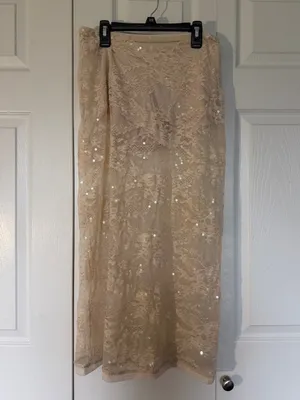 wild fable Cream Lace Maxi Skirt thumbnail 3